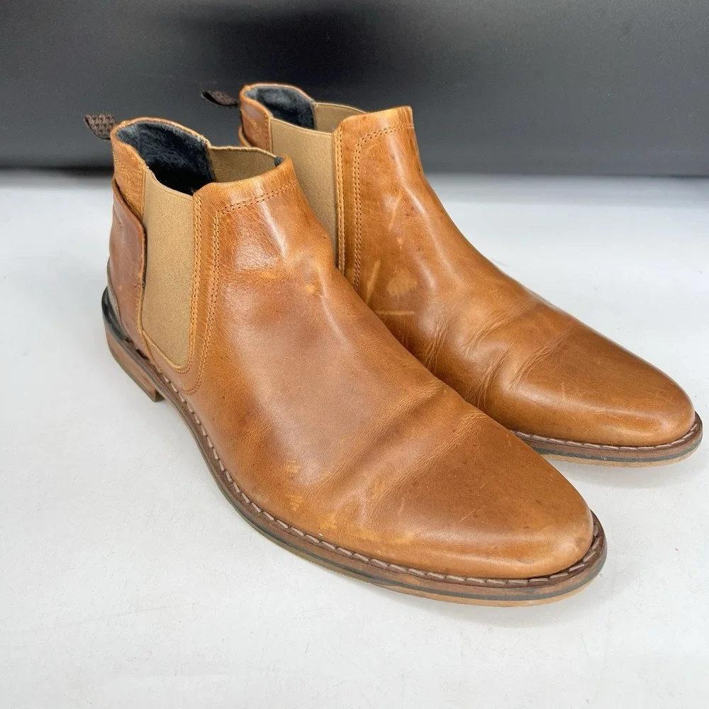 Bull Boxer Lavorazione Artiginale Boots Mens Sz 9 Brown Leather Made In Portugal